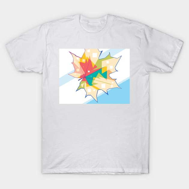 autumn leaves pop art T-Shirt by Rizkydwi